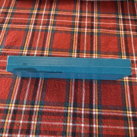 Vintage CD Peacock Jewelers Chicago Since 1837 Jewelry Box Cardboard Teal 8 1/4” - Picture 6 of 8